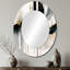 Miroir mural abstrait moderne à formes abstraites V - noir-1609082095