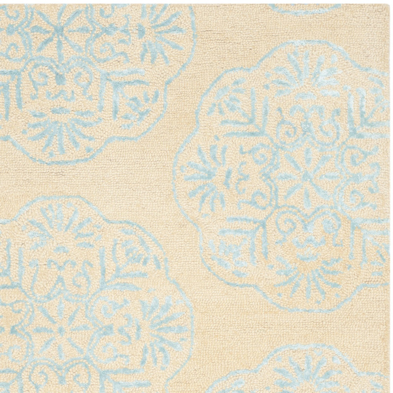 Bella Hand Tufted Wool Geometric Rug, Square 6'