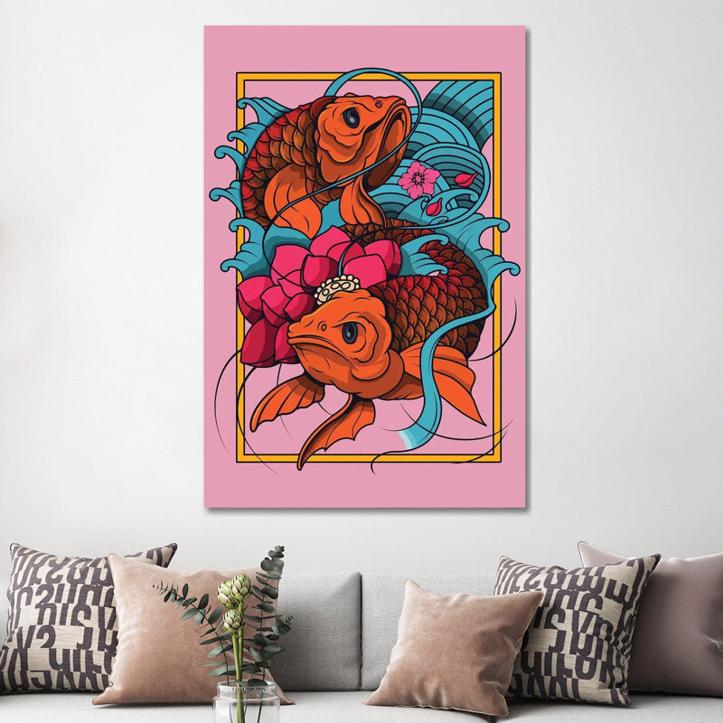 Japan Fish by Art Mirano - Wrapped Canvas Print, 152.5 cm H x 101.5 cm W