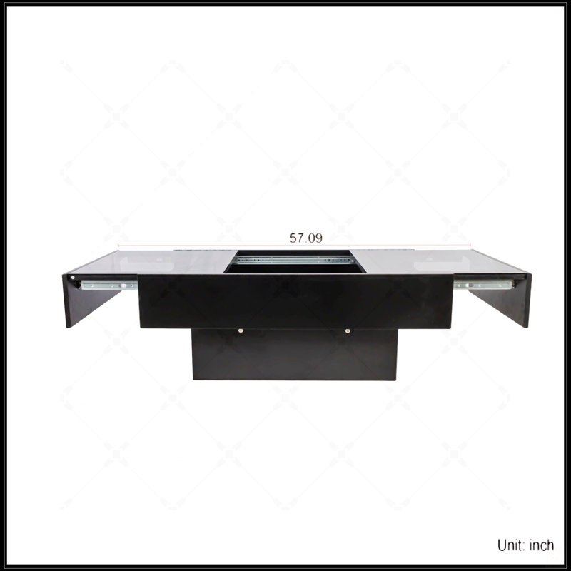 Table basse, Transparent, Noir