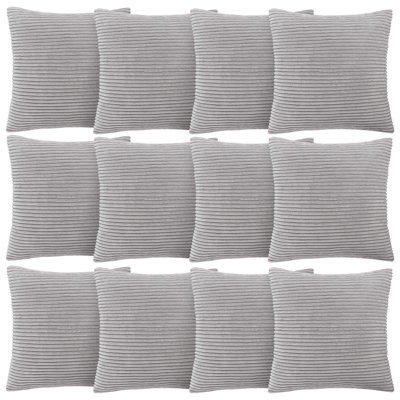 Aspire Homeware Striped Square Velvet Cushion Cover