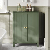 Bathroom Floor Storage Cabinet with 2 Adjustable Shelve