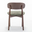 Chaise d'appoint rembourrée en bois massif-342170769