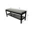 Banc de rangement rembourré en bambou Asheton