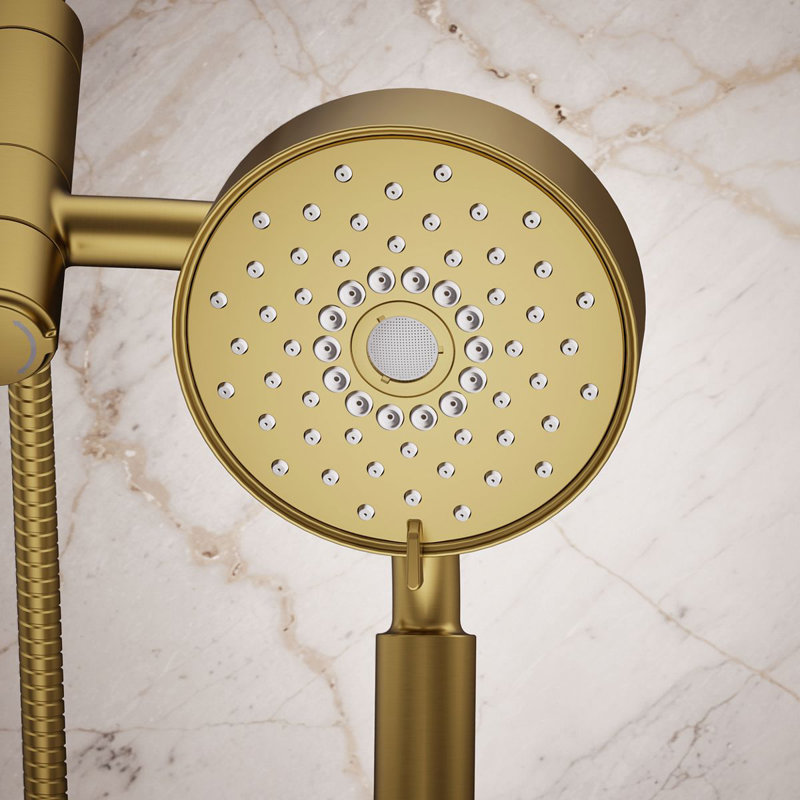 Purist 2.5 GPM 2-In-1 Multifunction Shower Combo Kit, Vibrant Brushed Moderne Brass