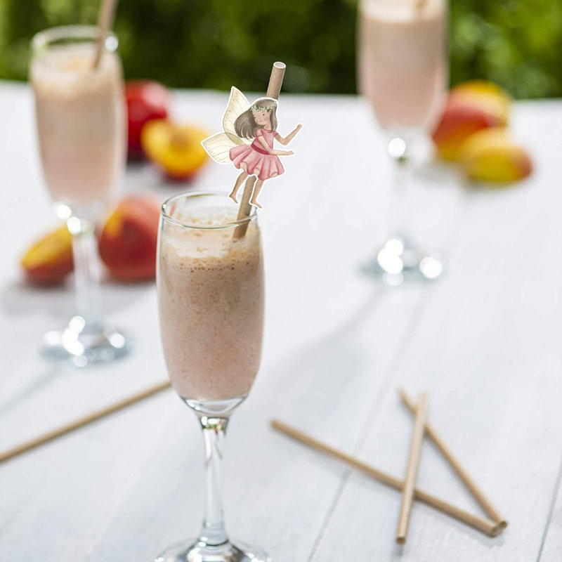 10 PCS Garden Fairy Paper Straws