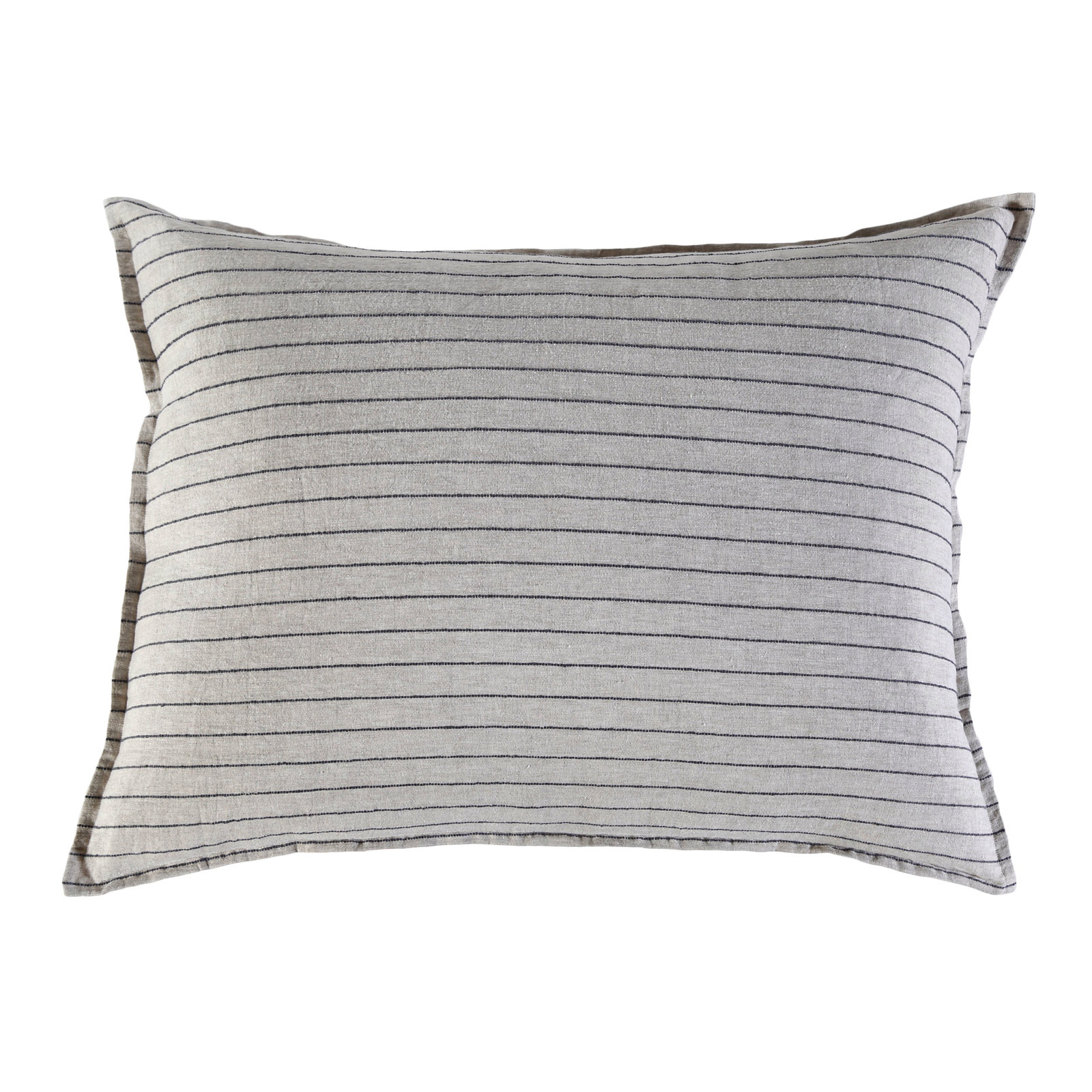 Blake Linen Shams, Standard, Flax/Midnight