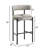 30" Faux Leather Upholstered Bar Stool with Curved Back and Metal Frame-992528421-992528420