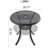 30.71-Inch Cast Aluminum Patio Dining Table With Black Frame And Umbrella Hole