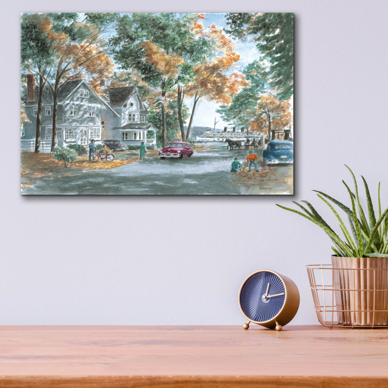 «Autumn On Glenn Dr.» par Stanton Manolakas, H 12 po x l 16 po x P 0,13 po