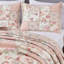 Ensemble de courtepointe à motif floral en coton prélavé-113246482-113246481