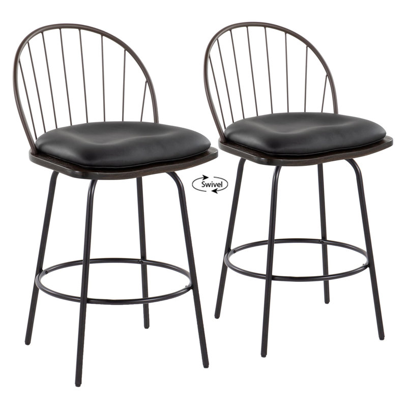 Tabouret de comptoir 26,25 po Arabelle, Tabouret de comptoir (siège d'une hauteur de 26,2, Noir
