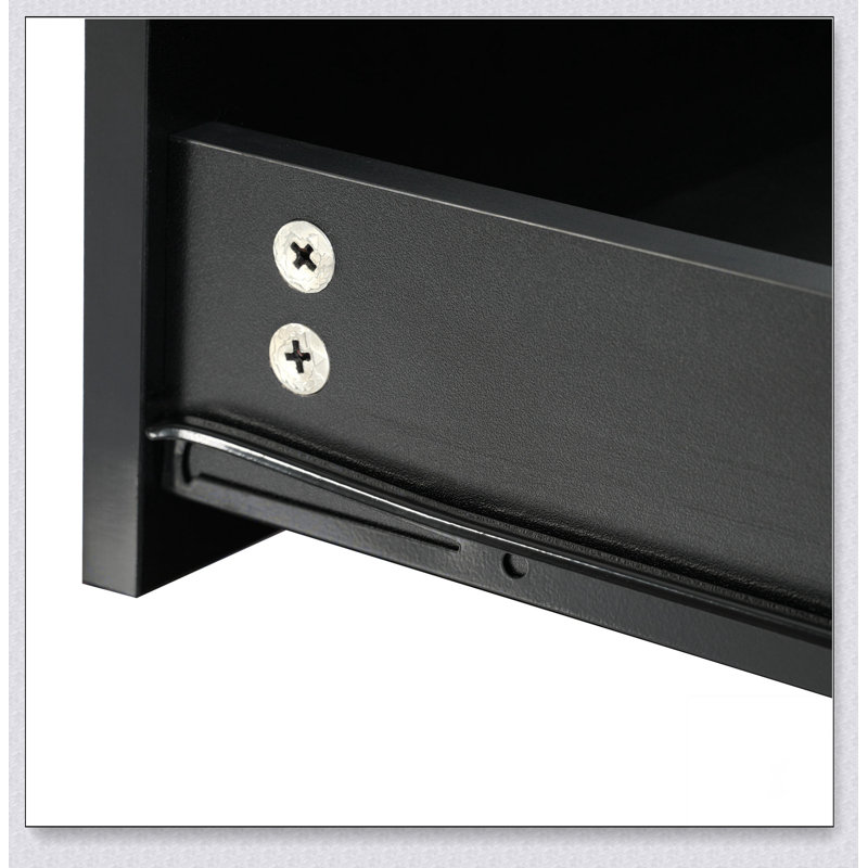 Multi-functional Square 360°Rotating Coffee Table with 2 Drawers, High Gloss 2-Tier Centre Table