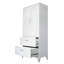 71? White Metal Wardrobe Cabinet With Drawers-1109683177