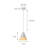 1 - Light White Textured Cone Pendant Light with Woven Rattan Detail