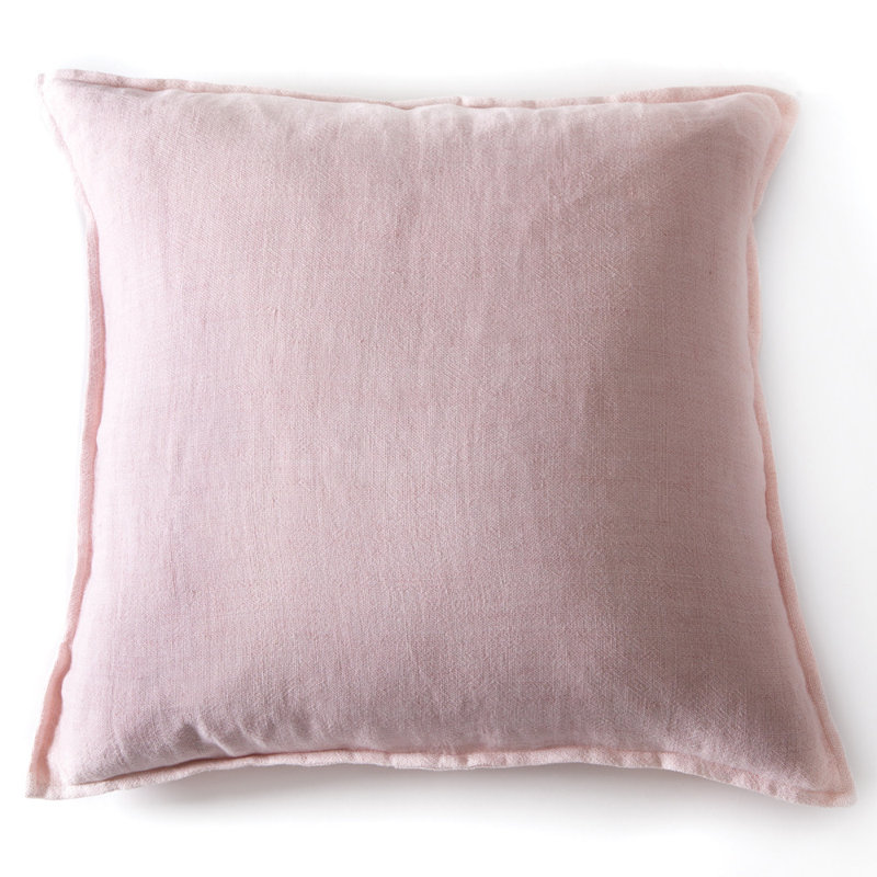 Montauk 100% Linen Large Euro Pillow Cover, White, Euro 