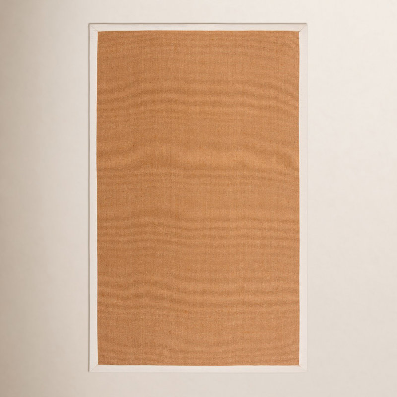 Natural Fiber Flat Weave Jute/Sisal; Latex; Cotton Solid Color Indoor Rug, Rectangle 5' x 8'