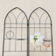 Barrière de jardin, paquet de 2 treillis de jardin en métal antirouille pour plantes grimpantes