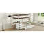 Lit simple superposé simple avec lit gigogne simple, rangement et bureau, blanc et noyer