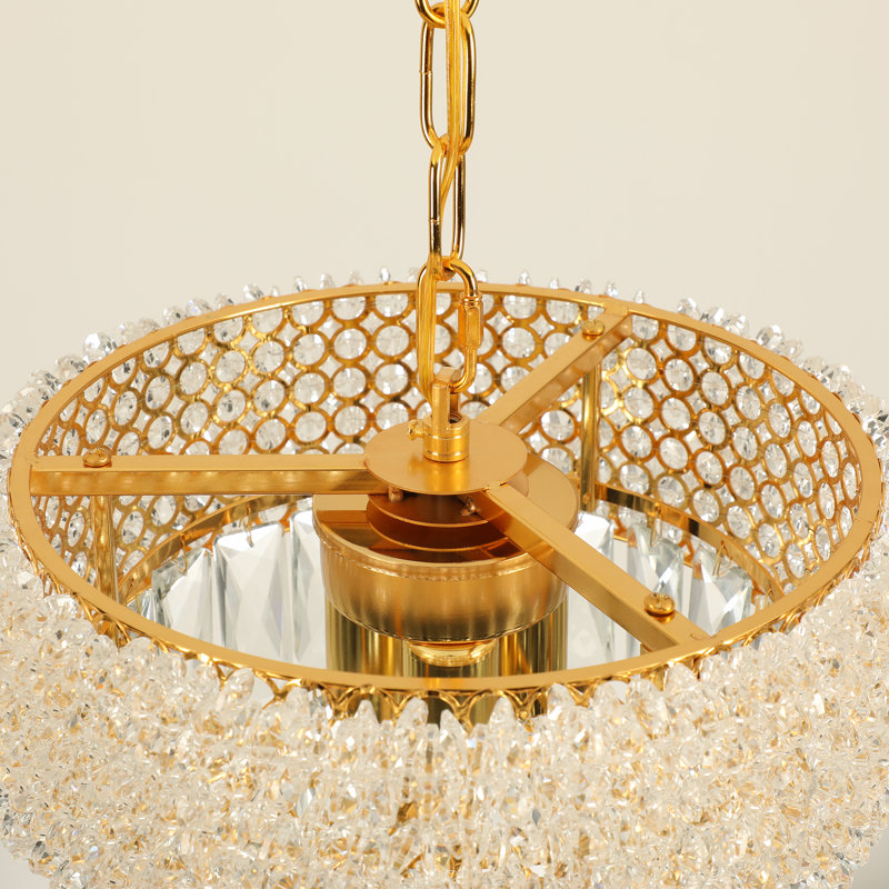 Lustre tambour en cristal 3 lumières Ether