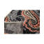 Geometric Area Rug in Black/Rust