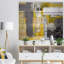 Art abstrait sur toile abstraite, impression moderne flou jaune et gris - Abstrait flou gris et jaune-35462811-33825961