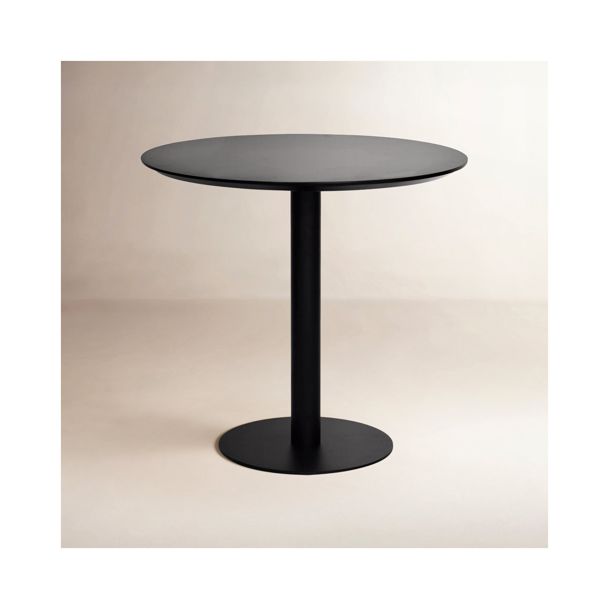 Abode 31.5'' Round Dining Table, Black, Black