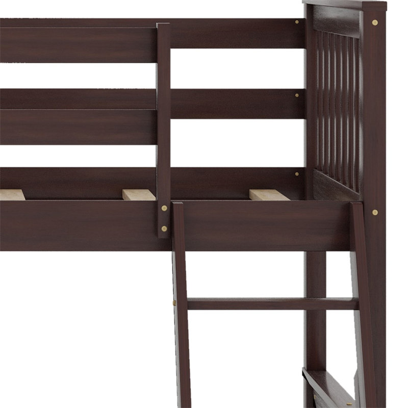 Fortunate Kids Twin Over Full Bunk Bed, Espresso