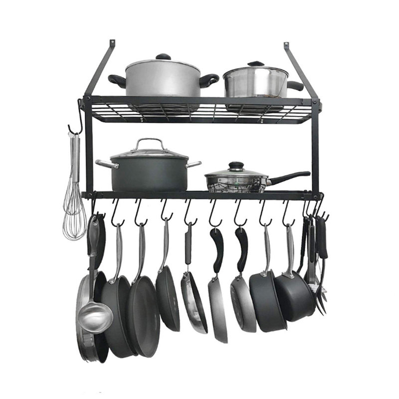 Metal Rectangle Wall Mounted Pot Rack