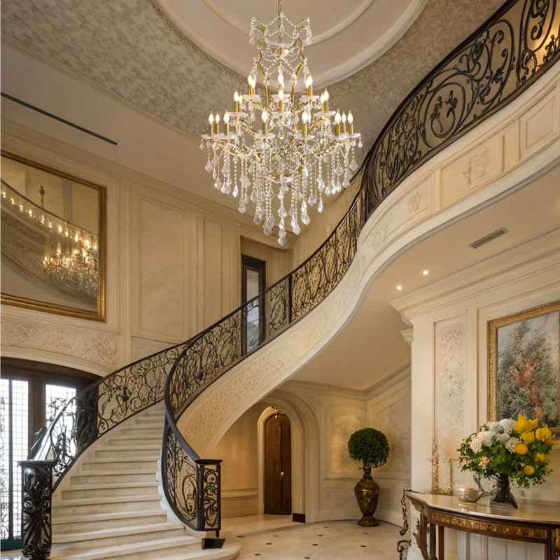 Manning Modern Maria Theresa Crystal Chandeliers Light, 55"