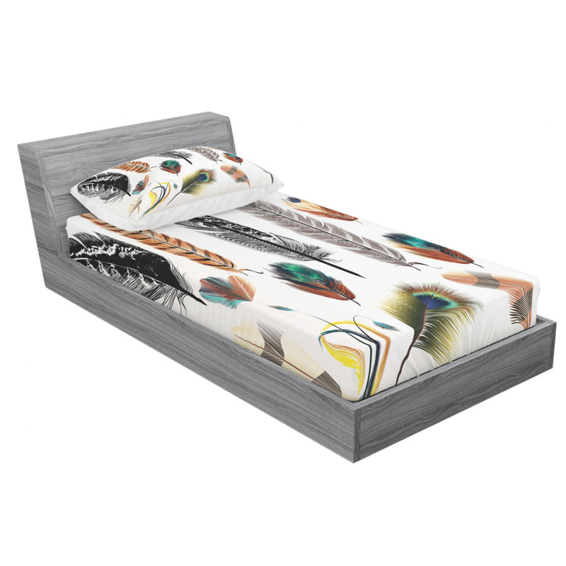 Microfiber Sheet Set, Twin Sheet Set with Fitted Sheet