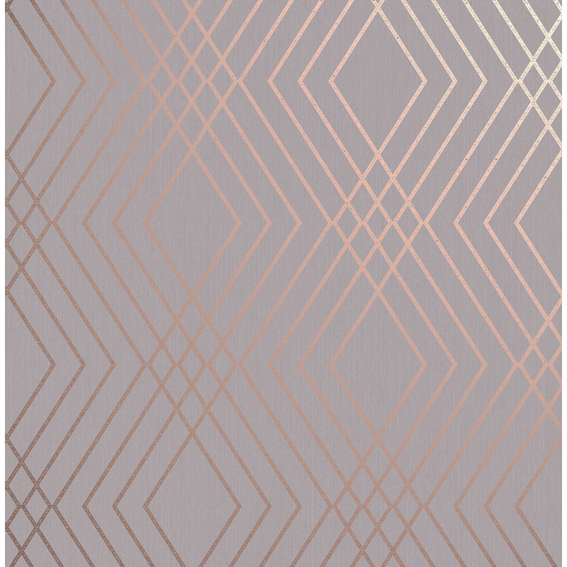 Rouleau de papier peint L 33 pi x l 20,5 po Raglin, Gris