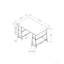 Bureau d'ordinateur, bureau personnel, ordinateur portable, tablettes de rangement, L 48 po, travail, stratifié noir, métal noir, contemporain, moderne