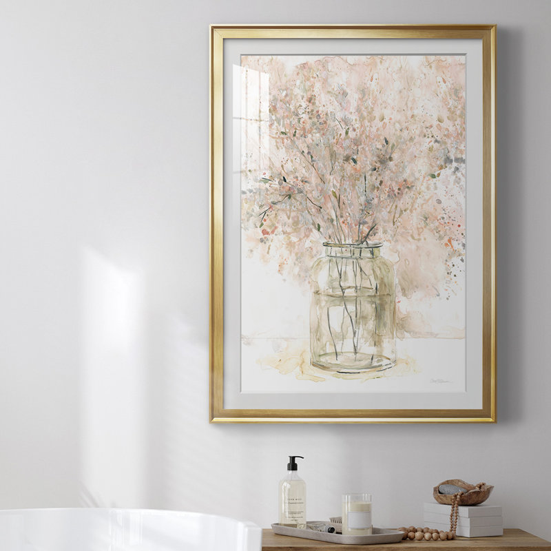 «Delicate Arrangement II», reproduction encadrée de qualité supérieure - prête à être accrochée, Cadre doré
