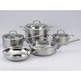 Kucht 10 Piece Stainless Steel Non Stick Cookware Set