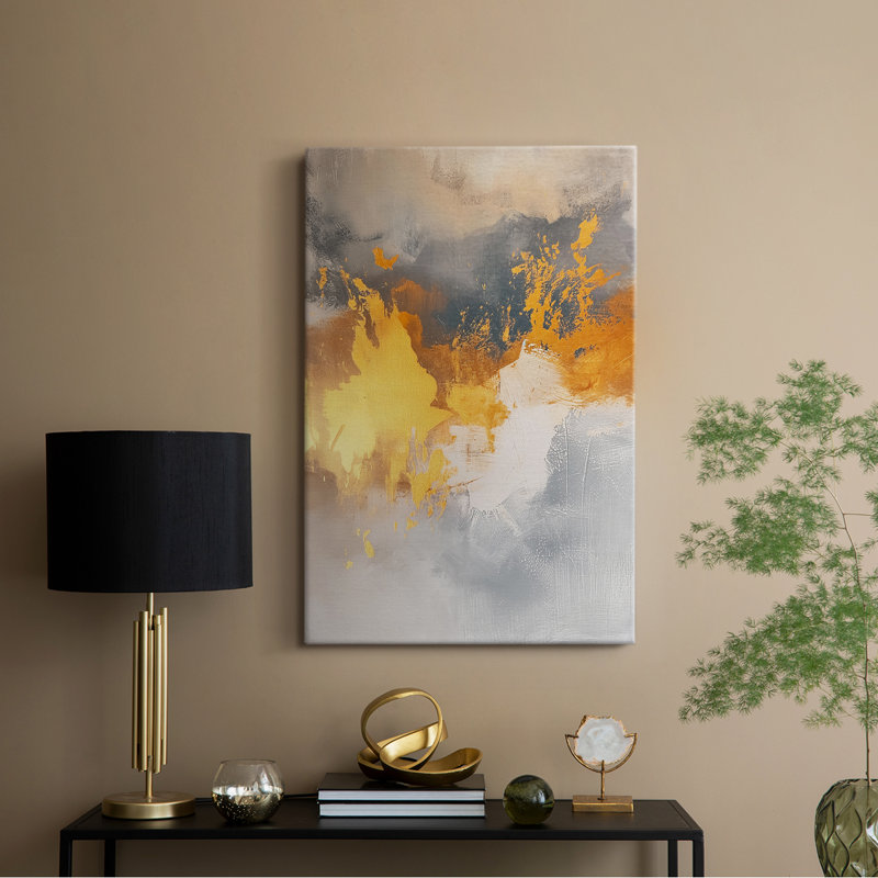 Série ABSTRACT CDL III - Toile tendue avec châssis Premium - Prêt à être accroché, H 60 po x l 40 po