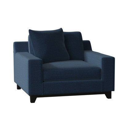 Fauteuil en chenille capitonné de 40 po de largeur Brunhild