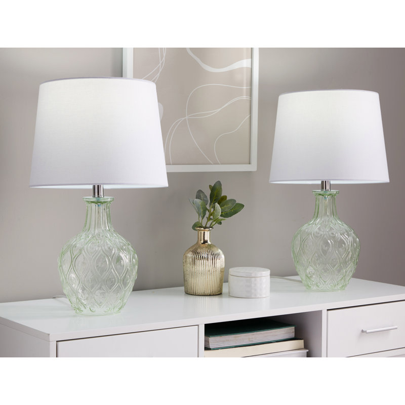 Ensemble de lampes de table 20,5 "Atanaska, Verre recyclé