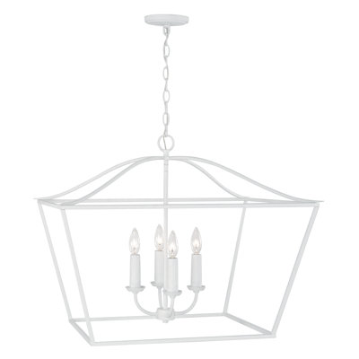 Grady 4 - Light Dimmable Lantern Square / Rectangle Chandelier