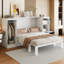 Lit escamotable simple avec tablettes de chevet et garde-robe