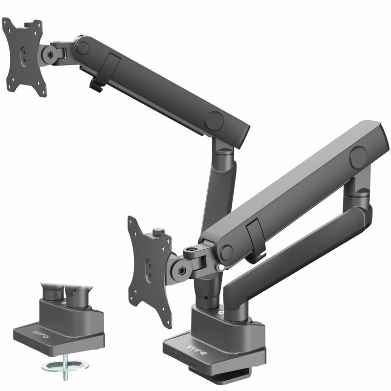 Mechanical Arm Dual Monitor Desk Mount