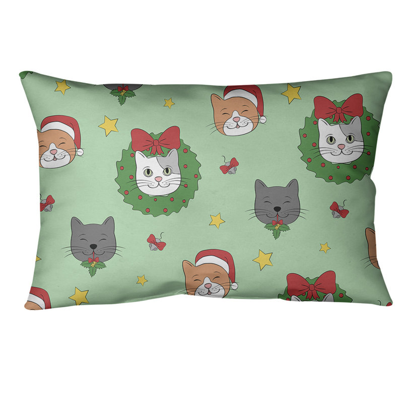 Coussin de noël, Vert multi
