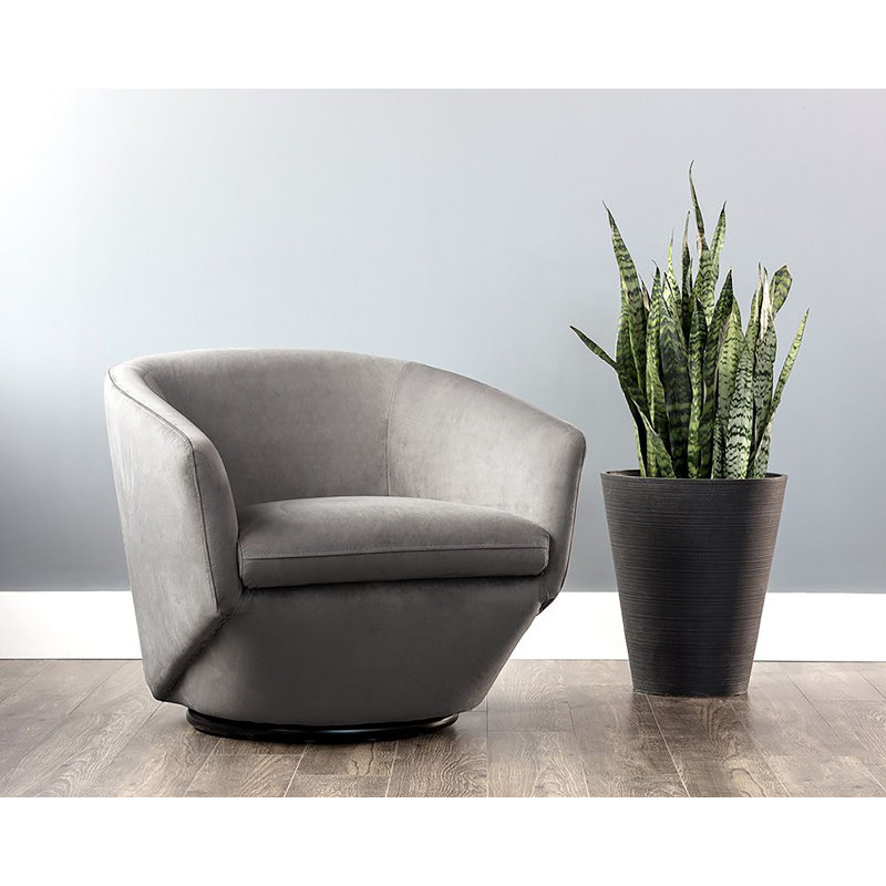 Fauteuil pivotant rembourré Choncey, Marine
