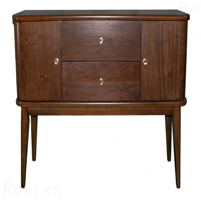 Mid Century Modern Server - 2 Drawers, 2 Cabinets, Cherry Finish