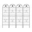 Paquet de 4 treillis de jardin en métal 71 po x 19,7 po antirouille pour plantes grimpantes-1061275963