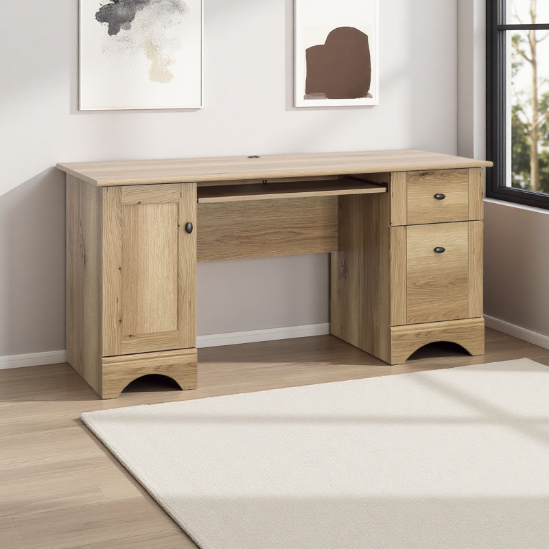 Bureau d'ordinateur, Brun