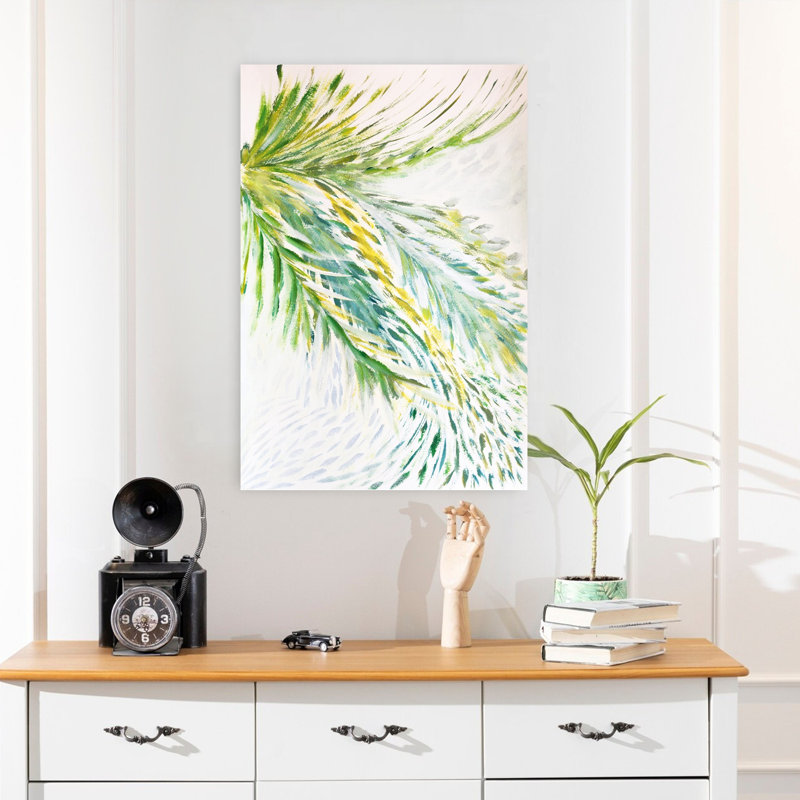 Art contemporain, paysage de printemps moderne et paisible, H 24 po x l 16 po