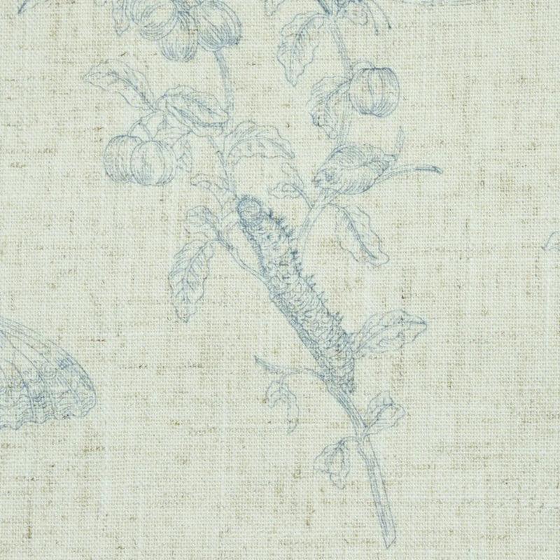 Baudin Butterfly Linen Wallpaper, Blue