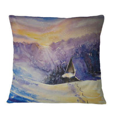 Coussin décoratif mauve Sunset