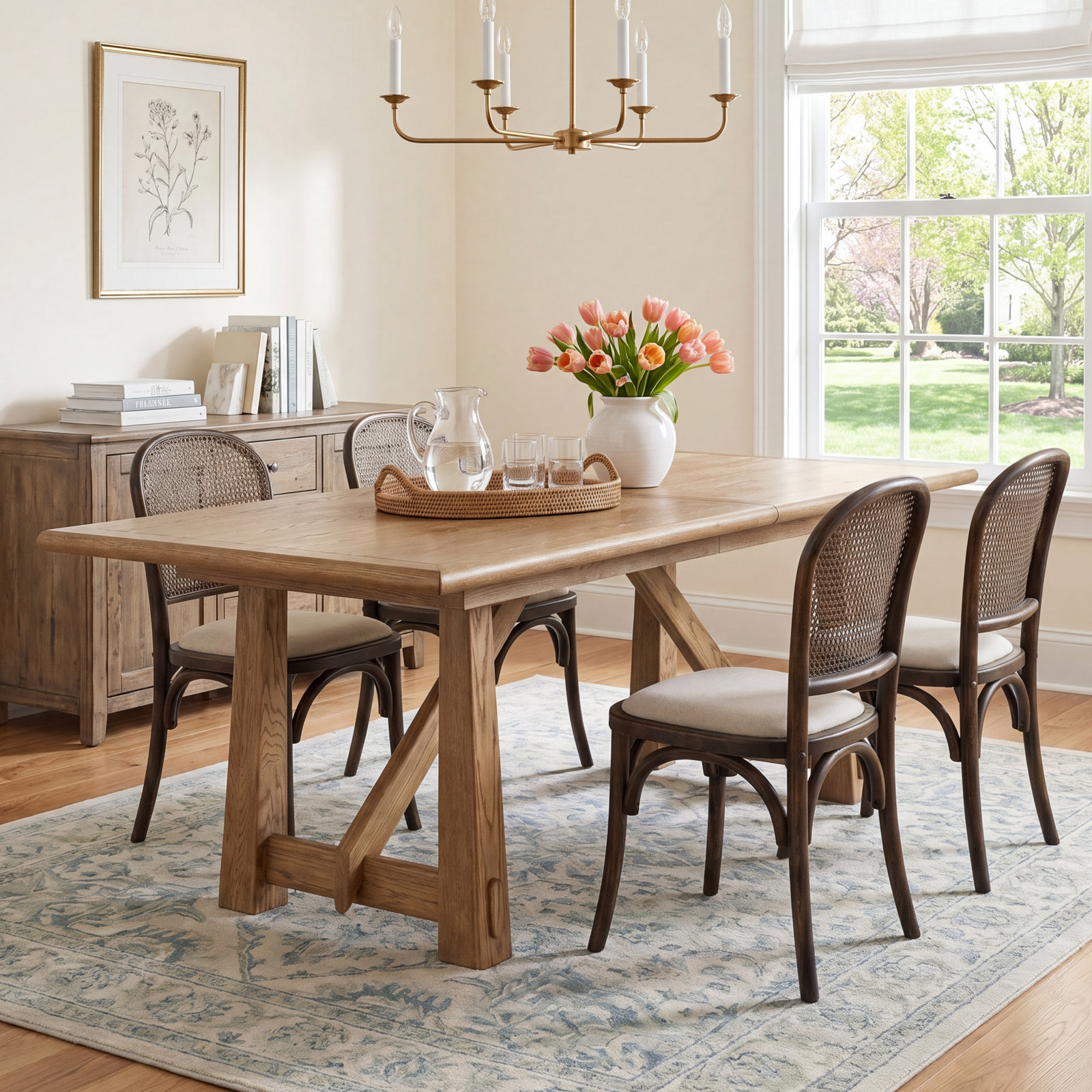 Hayes Oak Dining Table, Sienna